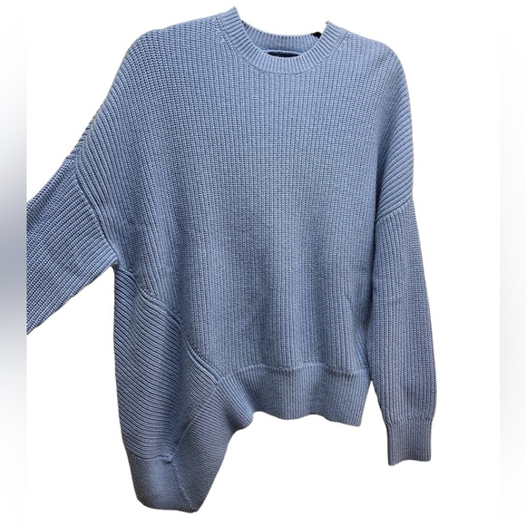 MICHAEL KORS COLLECTION Cashmere Asymmetric Hem Shaker Crewneck Sweater - Picture 5 of 16